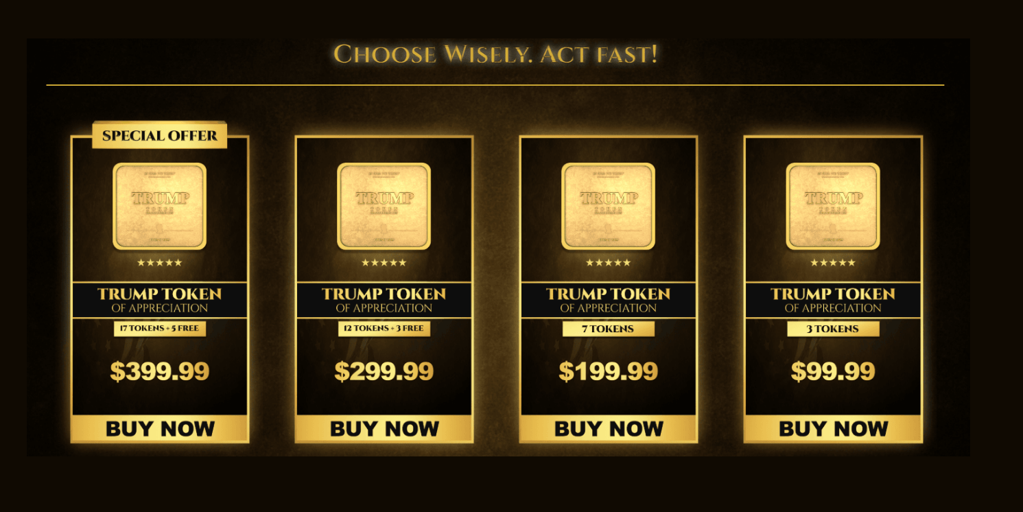 Trump Token of Appreciation